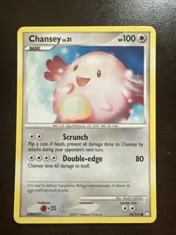 Chansey 76/123 Light Damage Pokemon TCG Mysterious Treasures - Image 1