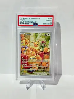 Pokemon Eevee 188/167 Illustration Rare Twilight Masquerade #188 GEM MINT PSA 10 - Image 1