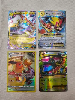 Lot of 4 Pokemon Cards Mega Venusaur, Pidgeot, Ampharos and Flareon - Image 2