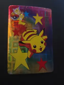 Pikachu Sticker Pokemon Vending Machine Holo prism Nintendo 1998 Bandai Vintage - Image 2