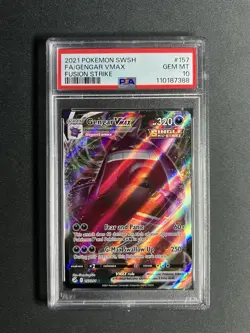 2021 Pokemon Gengar VMAX #157 FA Fusion Strike GEM MINT PSA 10 - Image 1