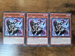 3x D/D Lance Soldier DOOD-EN001 Common Doom Of Dimensions Yugioh NM - Image 1