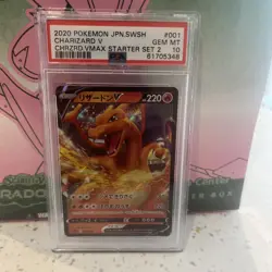 PSA 10 Charizard V 001/021 VMAX Starter Set 2 Japanese Pokemon Card - Image 1