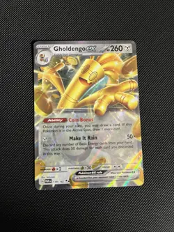 Pokemon TCG Gholdengo EX-139/182-SV04: Paradox Rift Double Rare Holo Card - Image 1