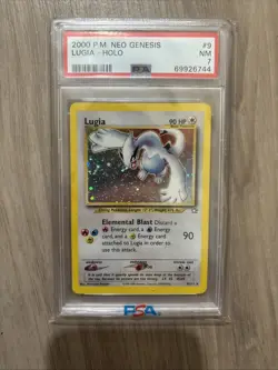 Pokemon Neo Genesis 2000 Lugia #9 Holo Rare Card PSA 7 - Image 1