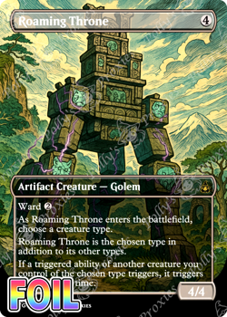 Roaming Throne FOIL Proxy Card with Custom Art Design - Image 3