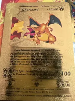 Charizard 💥 Gold Foil Fan Art /Display Card NM - Image 1