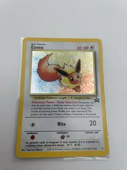 EEvee #11 Promo Black Star Vintage Pokemon Card WOTC MP/LP - Image 3