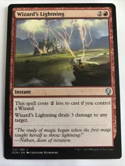 MTG Dominaria Wizard's Lightning 152/269 NM - Image 1