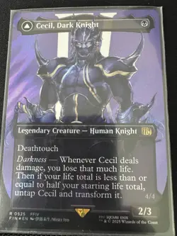 MTG Cecil, Dark Knight (Borderless) (Surge Foil) Final Fantasy - Image 1