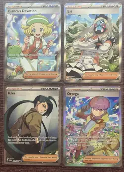 Full Art Trainer Lot of 4 Pokemon Scarlet & Violet Pack Fresh - Image 1