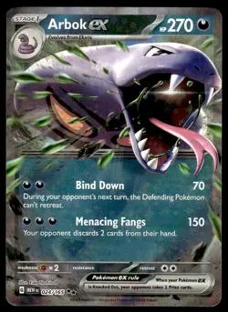 Pokemon TCG SV: Scarlet & Violet 151 #024/165 Arbok ex NM - Image 1