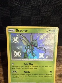 Pokemon TCG - Scyther SV1/SV94 - Hidden Fates Shiny Baby Holo Rare - Image 2