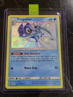 Pokemon TCG Frogadier Hidden Fates SV12/SV94 Holo Shiny Holo Rare - Image 1