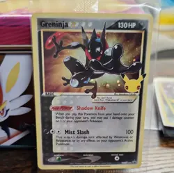 Pokemon Greninja Gold Star SWSH144 Celebrations Black Star Promo Holo SEALED - Image 1