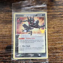 Pokemon Greninja Gold Star SWSH144 Celebrations Black Star Promo Holo SEALED - Image 4