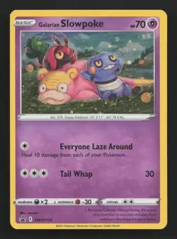 Galarian Slowpoke SWSH126 Holo Black Star Promo Sword & Shield Pokemon - Image 1