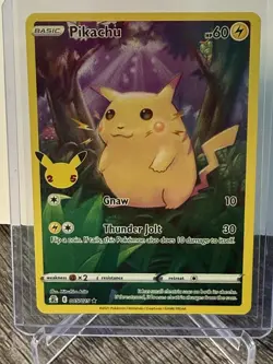 Pokemon TCG: Celebrations Classic 25th Anniversary Holo Pikachu FA Rare #005/025 - Image 1