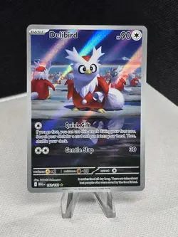 2025 Pokemon Mega Evolutions DELIBIRD 152/132 Illustration Rare - Image 1