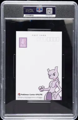 2019 POKEMON CENTER ONLINE MONTHLY POSTCARD APRIL 2019 MEWTWO PSA 10 - Image 2