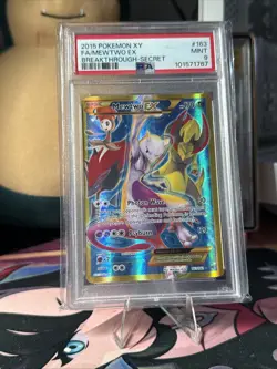 Pokemon 2015 XY Breakthrough Mewtwo EX PSA 9 #163 163/162 - Image 1