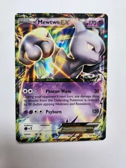 Pokemon TCG Card - Mewtwo EX XY183 Black Star Promo - Near Mint - Image 1