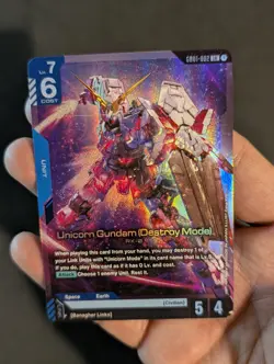 Unicorn Destroy Mode GD01-002 LR GUNDAM TCG CARD GAME ENGLISH NEWTYPE RISING - Image 1