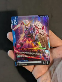 Unicorn Destroy Mode GD01-002 LR GUNDAM TCG CARD GAME ENGLISH NEWTYPE RISING - Image 2