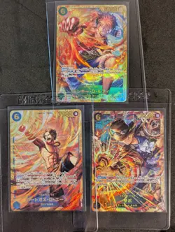 Bundle! OP13 118 119 120 Luffy Ace Sabo SEC Japanese One Piece Card Game - Image 3