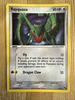 Rayquaza 3/17 Holo - Pop Series 1 Pokemon Card - DMG - Image 1