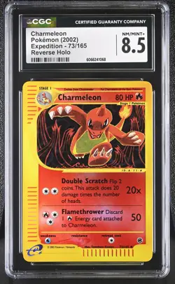 CGC 8.5 Charmeleon 2002 Expedition 73/165 Reverse Holo Pokemon Card - Image 1