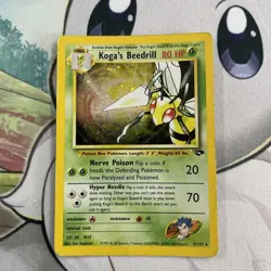 Pokemon TCG Koga's Beedrill Gym Challenge Holo Card 9/132 - Image 1