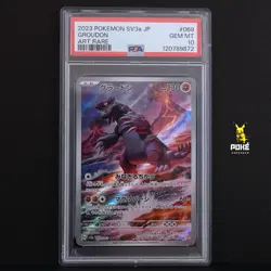PSA 10 Groudon AR 069/062 SV3a Raging Surf - Pokemon Card Japanese 2023 - Image 1