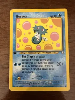 Pokemon Card - Horsea - #62/111 - Neo Genesis - 1st Edition - LP - Image 1