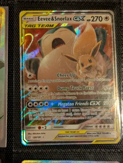 Pokemon Eevee & Snorlax GX Tag Team Card SM169 Promo Holo Rare - Image 1
