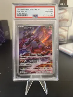 PSA 10 Groudon 069/062 | Raging Surf SV3a AR | Japanese Pokemon Card Art Rare - Image 1