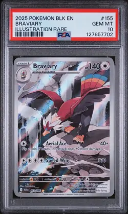 Braviary #155/086 - PSA 10 - Black Bolt - Pokemon Card - PSA 10 GEM MINT - Image 1