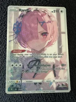 Ram Full Art Love Angels Pokemon Waifu Trading Card Holofoil Glow In Dark - Image 1