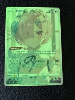 Ram Full Art Love Angels Pokemon Waifu Trading Card Holofoil Glow In Dark - Image 2