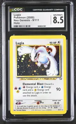 CGC 8.5 Lugia 2000 Neo Genesis 9/111 Holo Pokemon Card - Image 1
