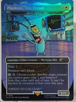 *FOIL* Plankton Tiny Tyrant 1926 Secret Lair SpongeBob SquarePants Magic MTG - Image 1
