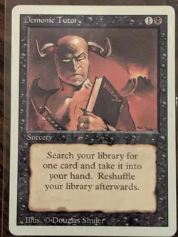 Demonic Tutor Revised NM MTG Magic The Gathering - Image 1