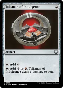 Talisman of Indulgence 312 MTG Commander M3C Uncommon NP - Image 1