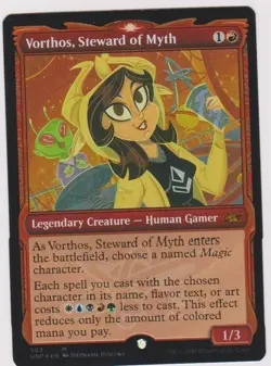 1X VORTHOS, STEWARD OF MYTH -GALAXY FOIL -MYTHIC RARE INIFINITY MTG MAGIC MINT - Image 1