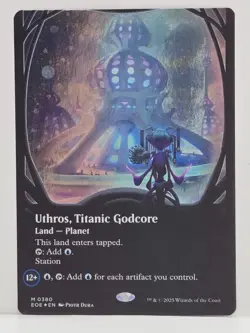 MTG - Uthros, Titanic Godcore Borderless Galaxy Foil 0380 NM Trading Card - Image 1