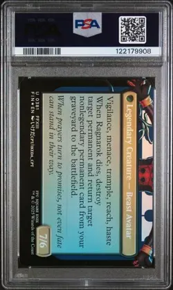 2025 MTG FINAL FANTASY CHARACTER BORDERLESS-FOIL FANG, FEARLESS L'CIE PSA 10 - Image 4