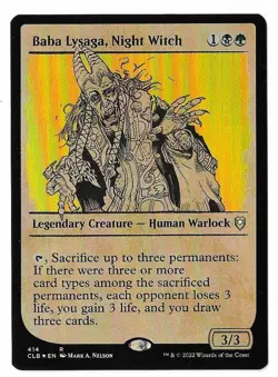 MTG Baba Lysaga, Night Witch Showcase FOIL Battle for Baldur's Gate (CLB) #414 - Image 1