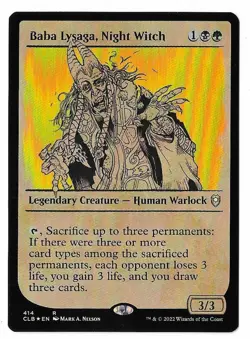 MTG Baba Lysaga, Night Witch Showcase FOIL Battle for Baldur's Gate (CLB) #414 - Image 3