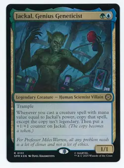 Jackal Genius Geneticist FOIL #0131 MTG Marvel's Spider-Man Magic The Gathering - Image 1