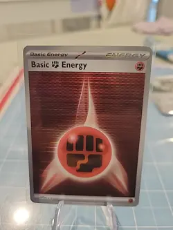 2025 Pokemon Black Bolt English SVE EN 022 Basic Energy Fighting Holo - Image 1